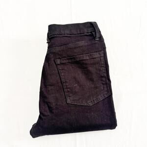 Good American Good Curve Straight Black007 Stretch Denim Zip Jeans Size 8 / 29